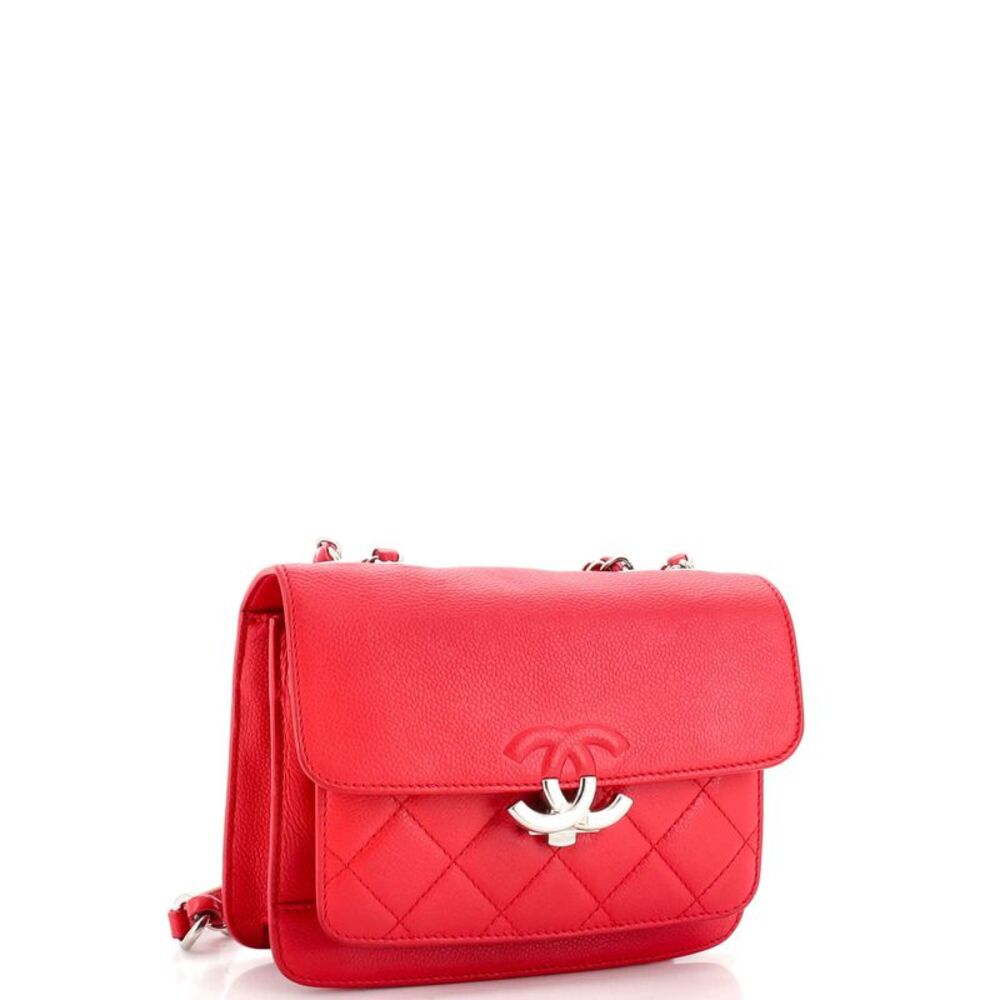 Chanel CC Box Flap Bag Quilted Caviar Mini Red - Picture 3 of 13